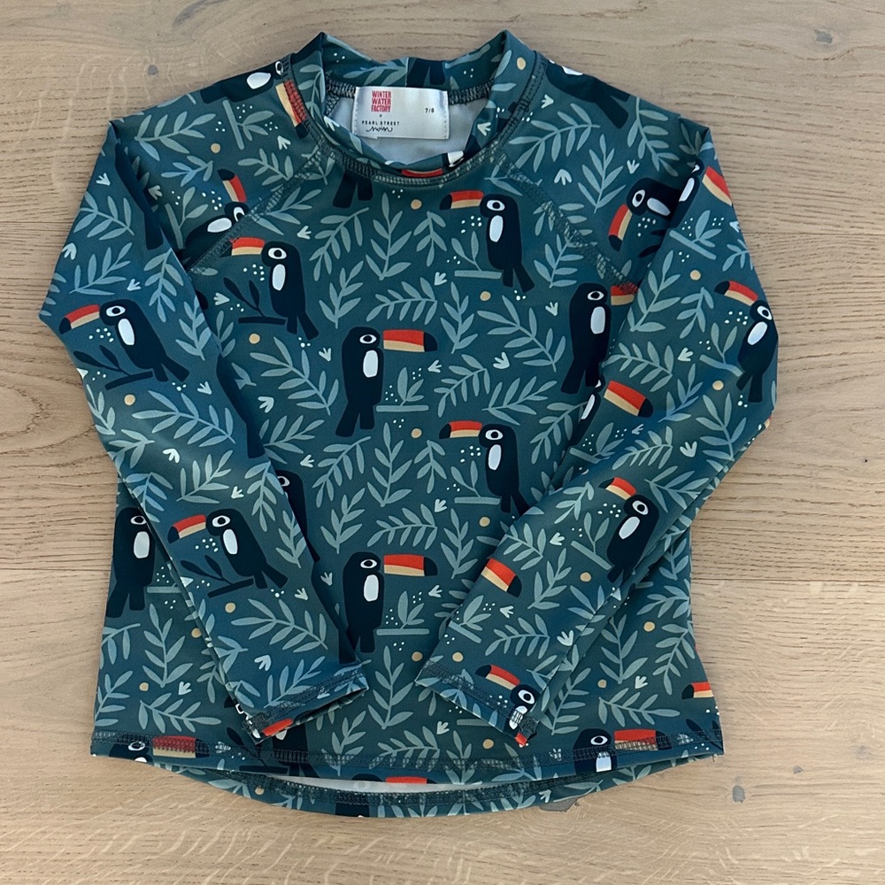 Kids Toucan Print Rashguard - Blue